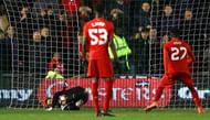 PLYMOUTH, ENGLAND - JANUARY 18:  Divock Origi of Liverpool takes his penalty only for it to be saved by Luke McCormick of Plymouth Argyle during The Emirates FA Cup Third Round Replay match between Plymouth Argyle and Liverpool at Home Park on January 18, 2017 in Plymouth, England.  (Photo by Michael Steele/Getty Images)